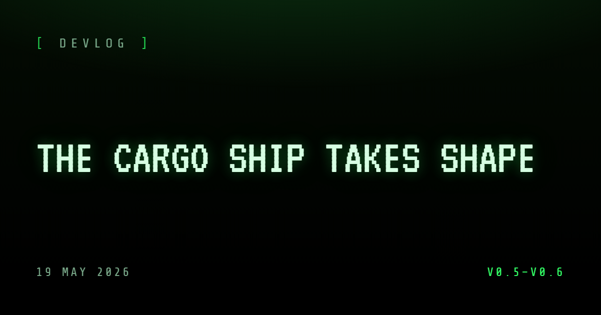 The cargo ship takes shape