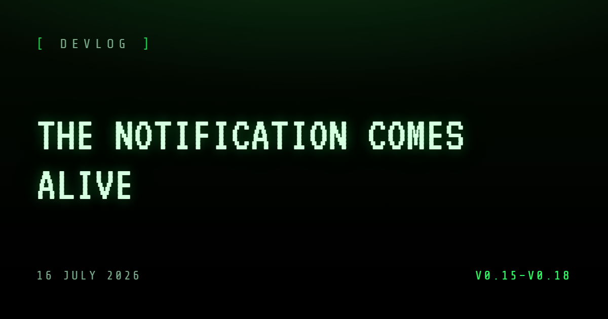 The notification comes alive