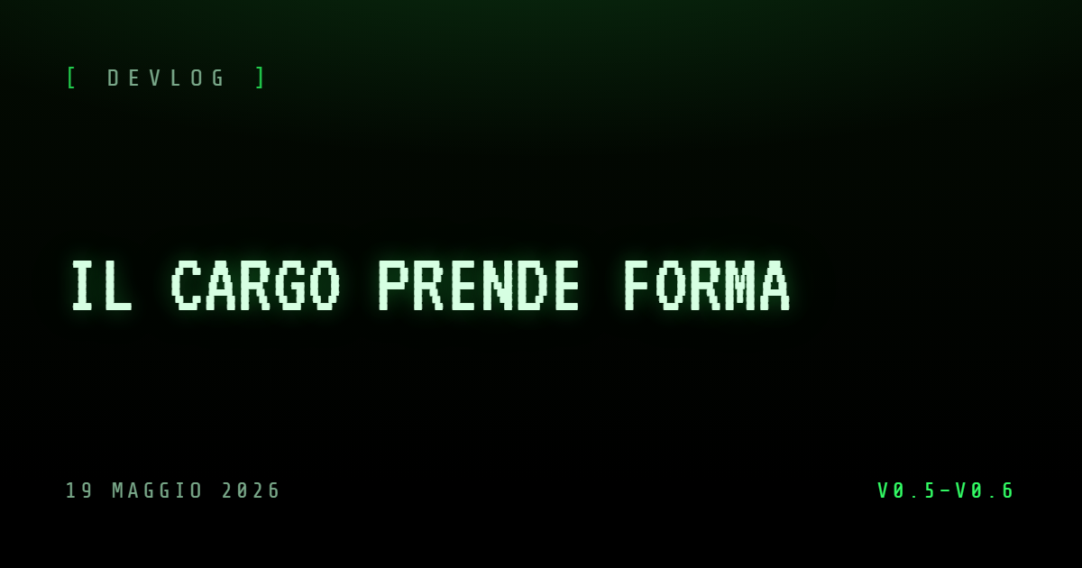 Il cargo prende forma